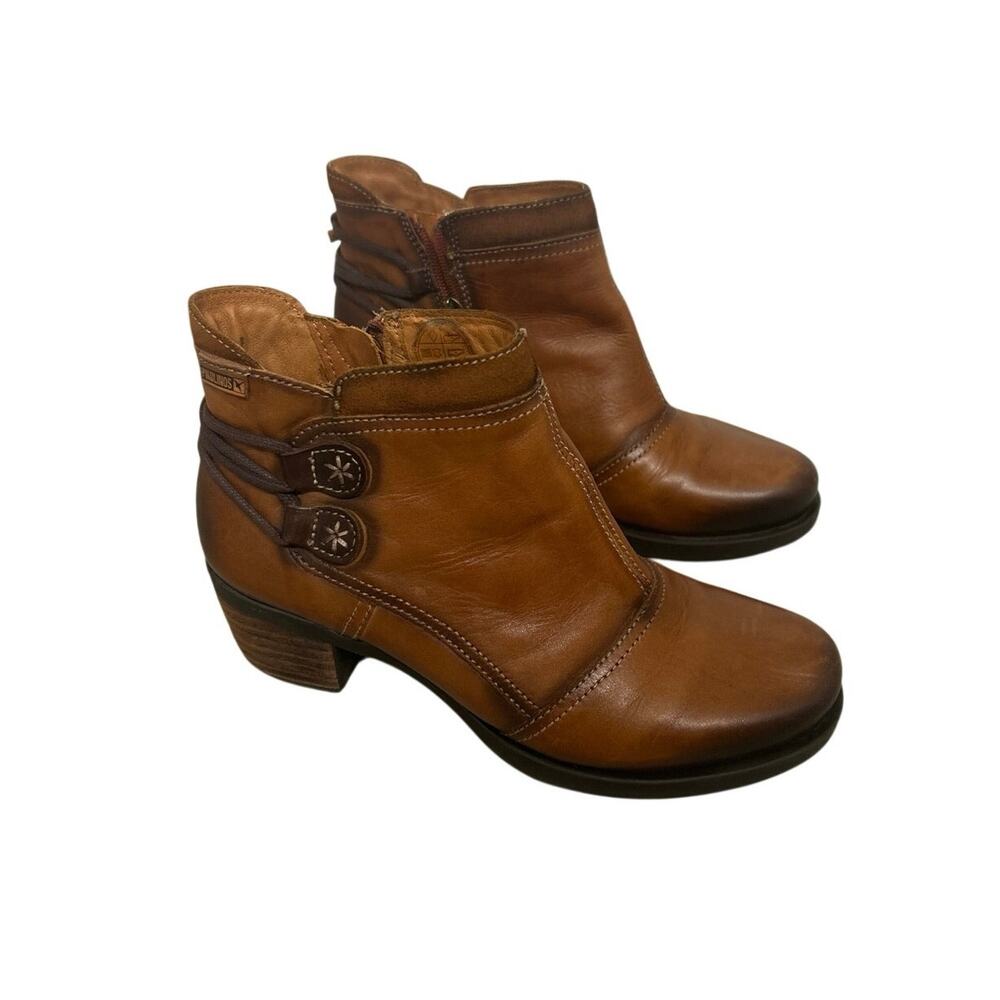 Pikolinos Le Mans Brown Leather Ankle Boots EU36 6 Boho Western European